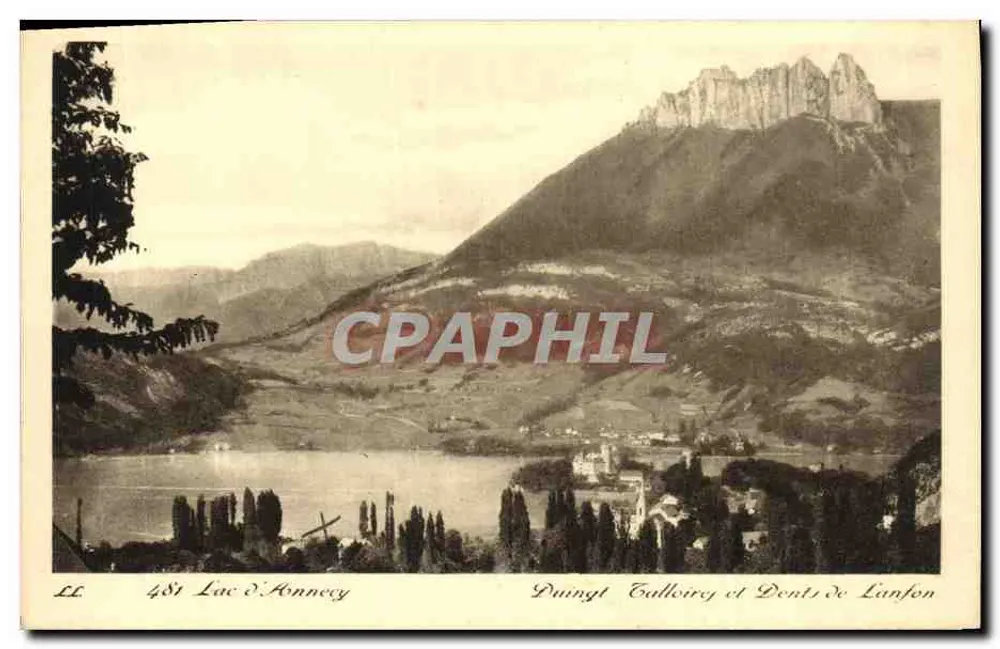 See Annecy — Aussicht von Duingt, Galloire und Dents de Lanson — LL 481 - Vorderseite