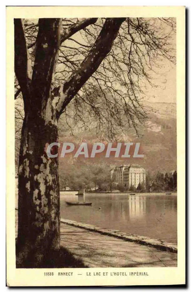 Annecy — Der See und das Imperiale Hotel — 11898 - Vorderseite