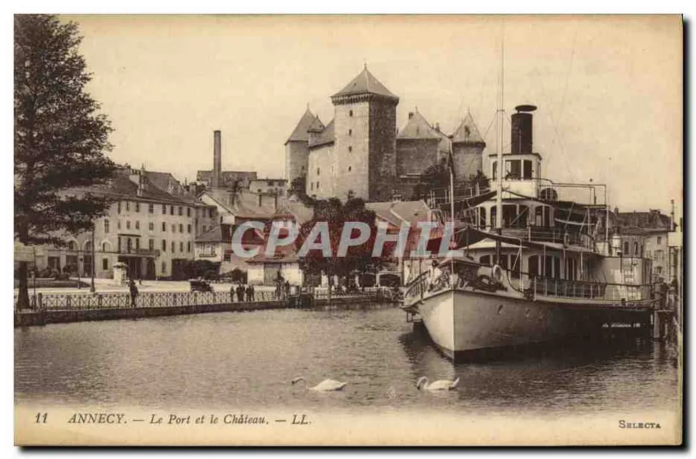 Annecy — Der Hafen und das Schloss — SELECTA - Vorderseite