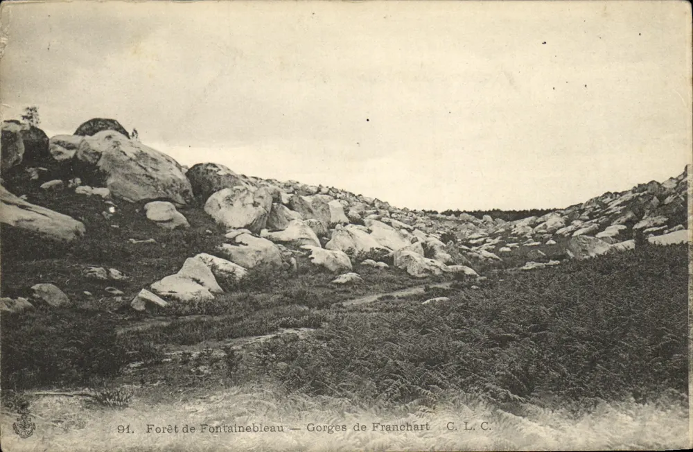 Wald von Fontainebleau — Schluchten von Franchart — C. L. C. - Vorderseite
