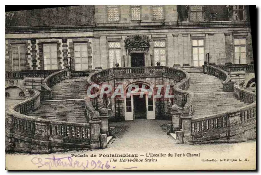 Palast von Fontainebleau — Die Eisenpferdestiege — Sammlung Artistique L. M. - Vorderseite