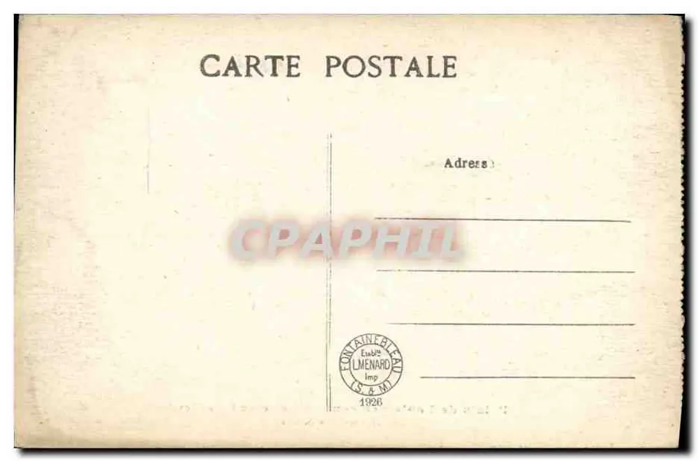 Palast von Fontainebleau — Die Eisenpferdestiege — Sammlung Artistique L. M. - Rückseite