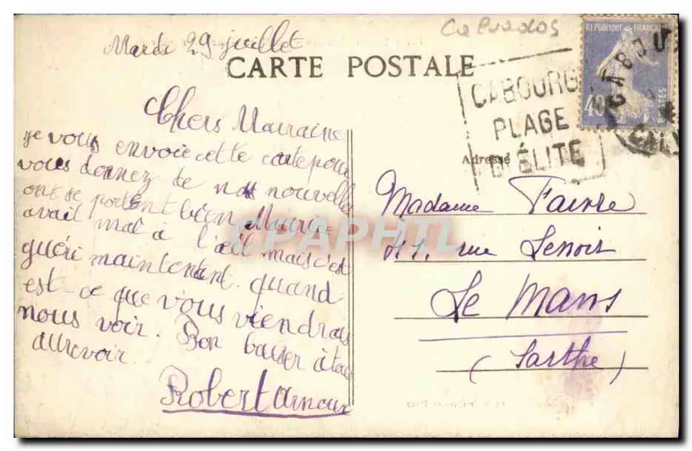 Préventorium St-Joseph - Le Heme-sur-Mer (Calvados) - Verso