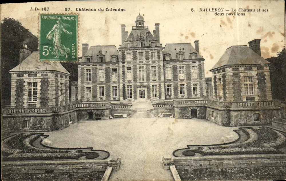 Balleroy — Das Schloss und seine beiden Pavillons — Schlosser des Calvados, Serie A.D.-137 - Vorderseite