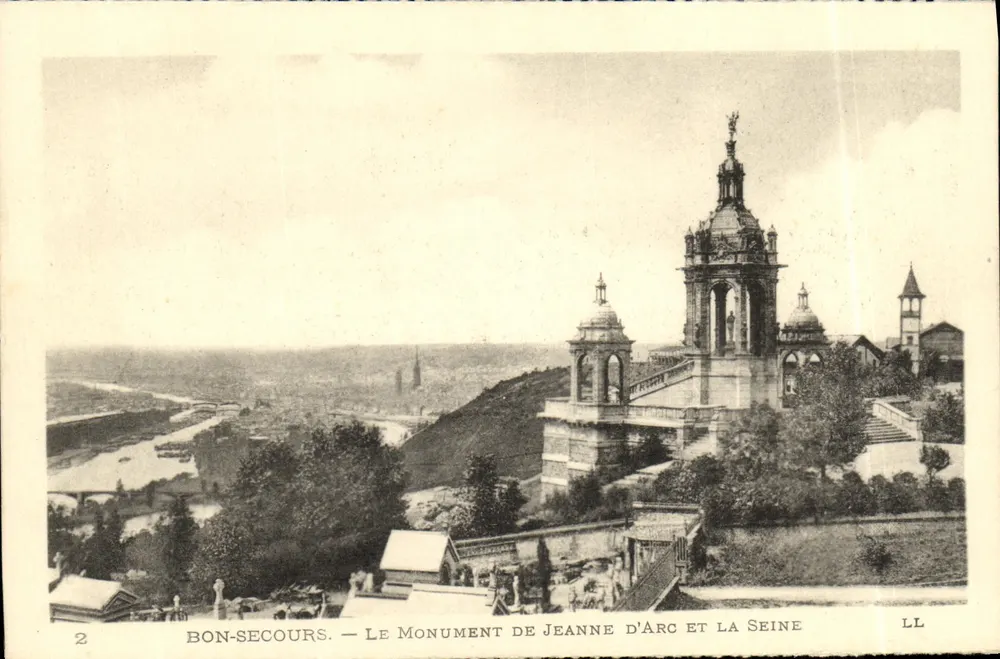 Bonsecours — Das Denkmal von Jeanne d'Arc und die Seine — LL, n°2 - Vorderseite