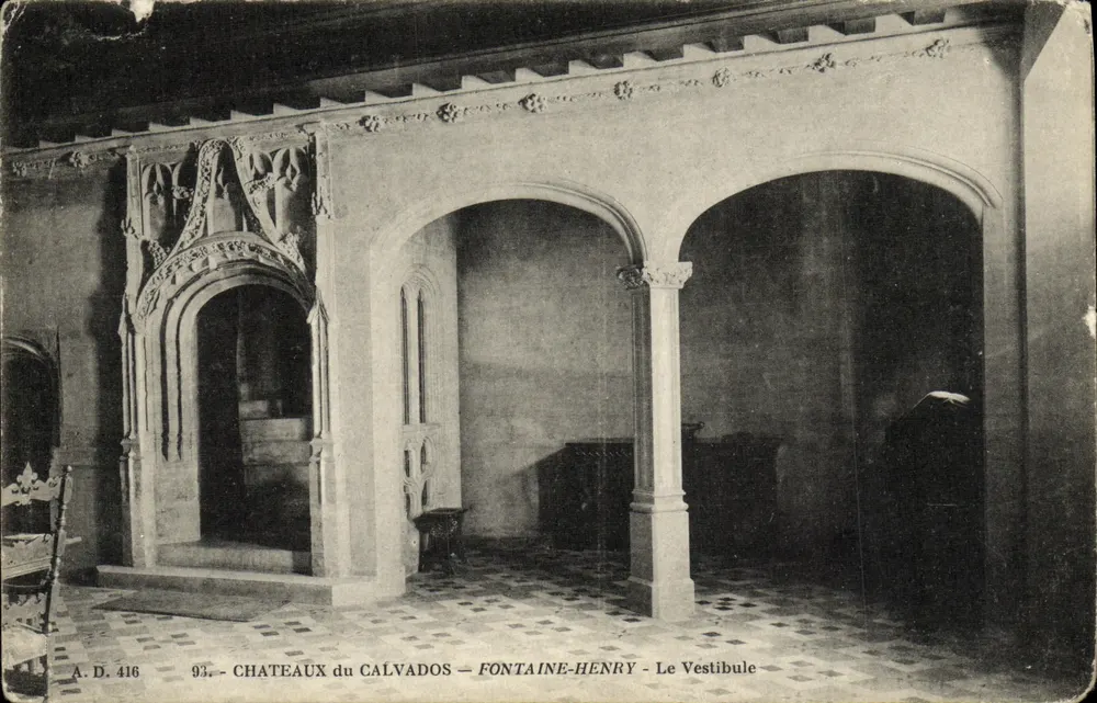 Schlösser des Calvados — Fontaine-Henry — Der Vestibül — Verlag A. Dibosay, Commer (Calvados) n° 93 - Vorderseite