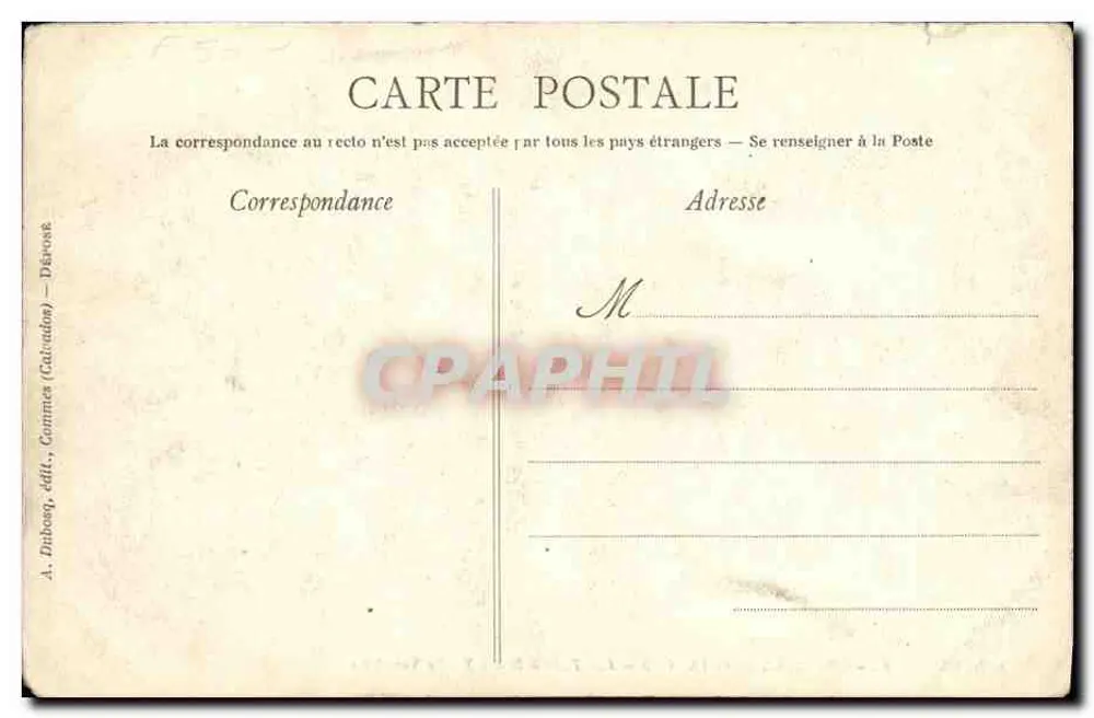 Schlösser des Calvados — Fontaine-Henry — Der Vestibül — Verlag A. Dibosay, Commer (Calvados) n° 93 - Rückseite