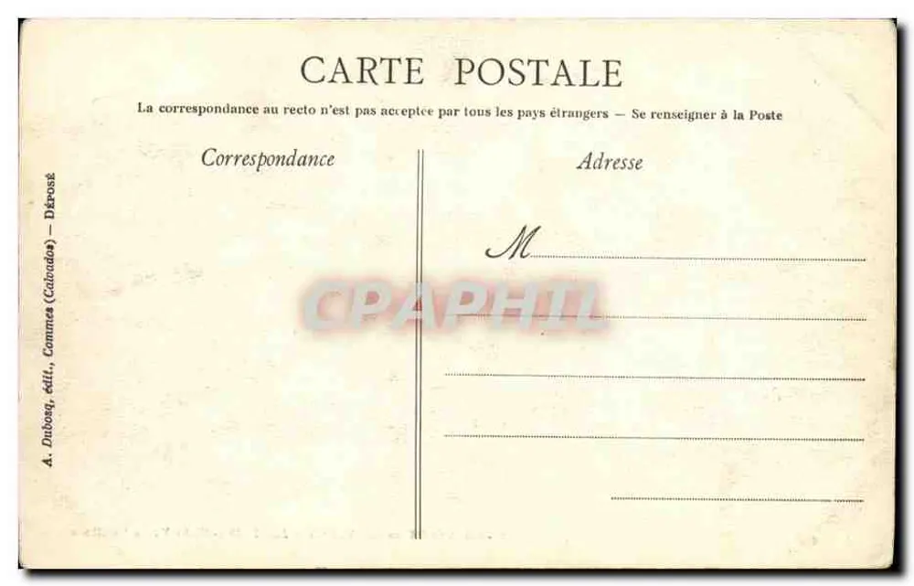 Schlösser des Calvados — Fontaine-Henry : Der Vestibül — Verlag Dubosq, Nr. 95 - Rückseite