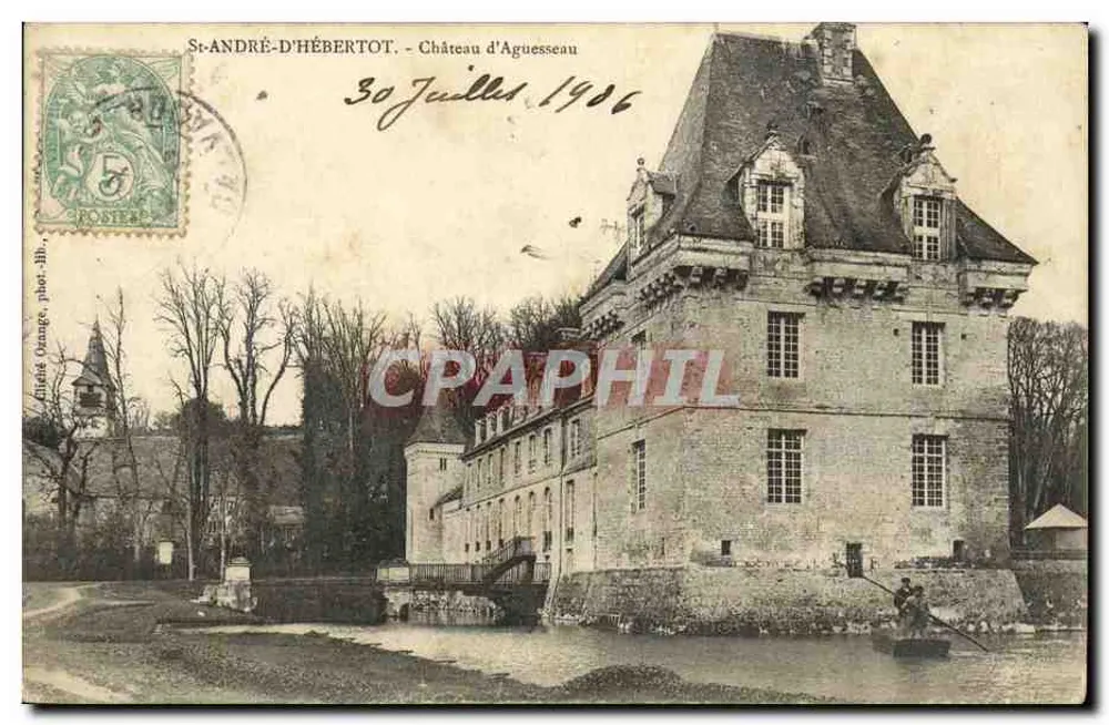 St-André-d'Hébertot — Château d'Aguesseau — Editado por Éditeurs Ozané, fot. 18b. - Frente