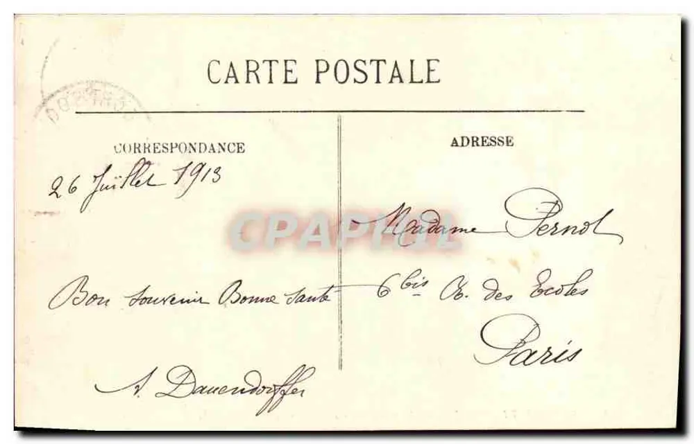 Pittoreske Ansicht der Orne — May (Calvados) — Landschaft von Courgain — anonymer Verlag, Nr. 159 - Rückseite