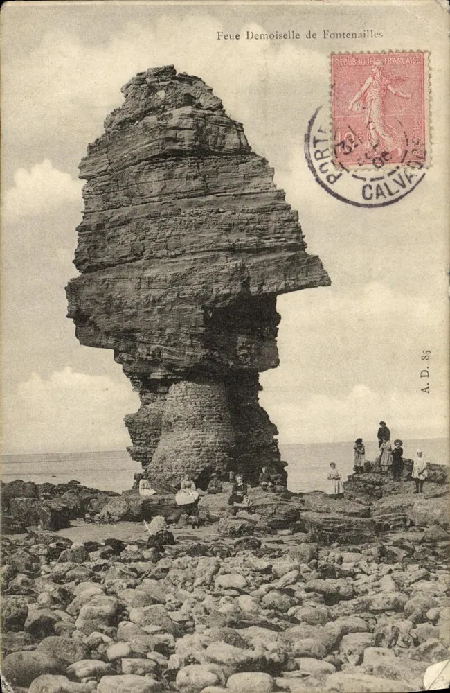 Feue Demoiselle de Fontenailles — Geknüpfter Felsen — A.D. 85 - Vorderseite
