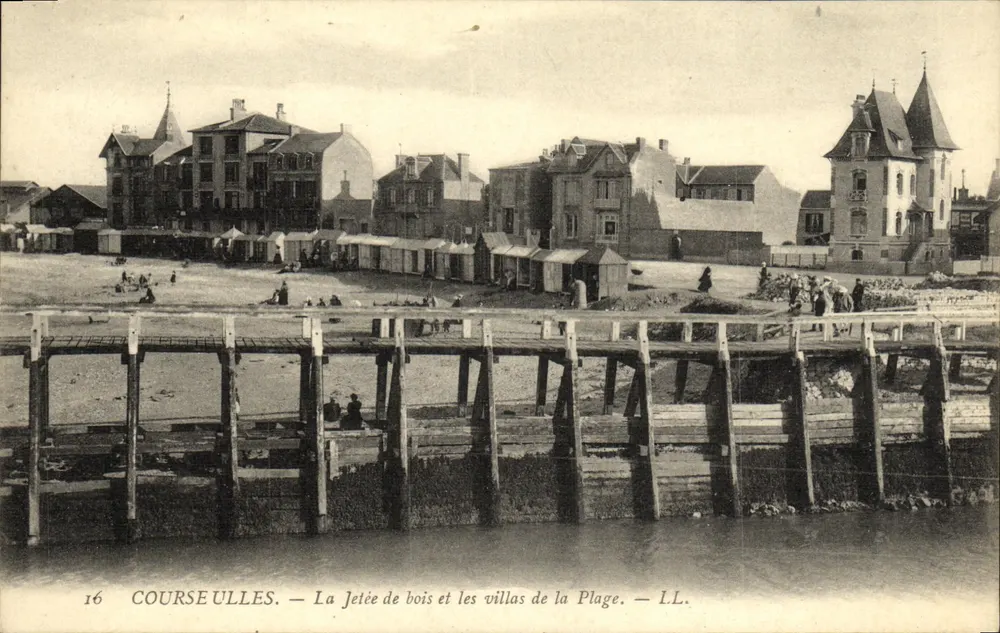 Courseulles-sur-Mer — Die Holzjette und die Strandvillen — LL. — Nr. 16 - Vorderseite
