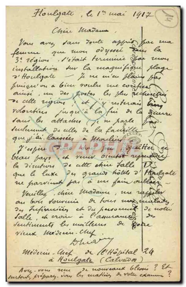 Houlgate — Vista da Praia — LL. n°8 - Verso