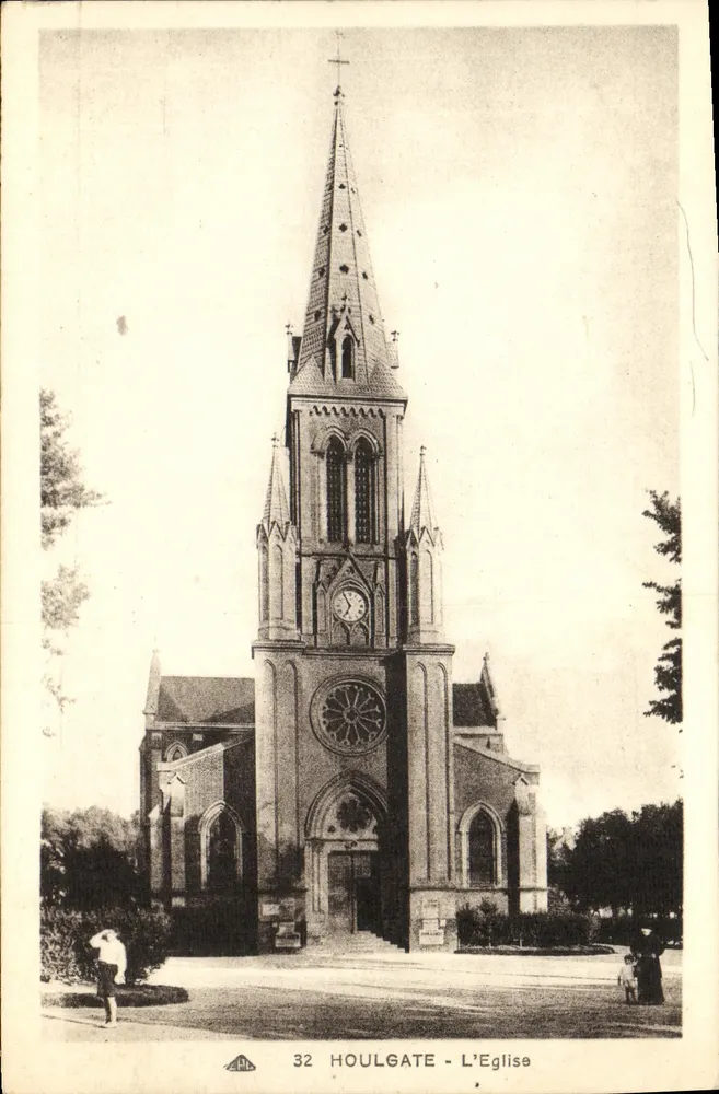 Houlgate - A Igreja — editor A. L. H. n°32 - Frente