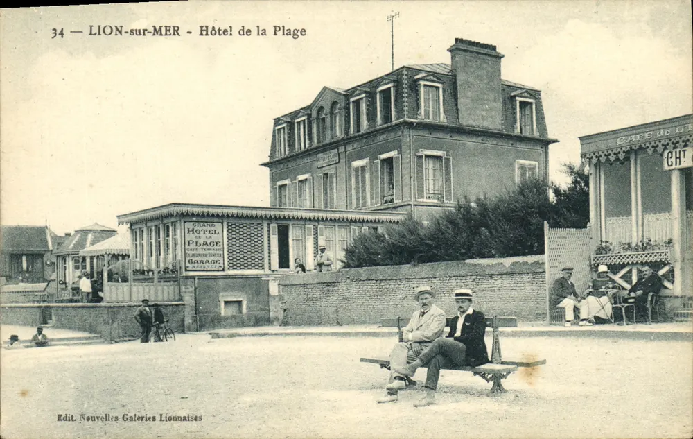 LION-sur-MER — Hotel de la Plage — Edit. Nouvelles Galeries Lionnaises n°34 - Recto