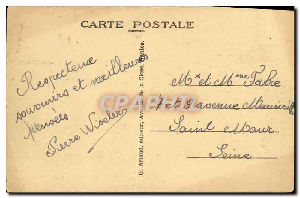 LION-sur-MER (Calvados) — Le Château — G. Artaud, éditeur - Rewers