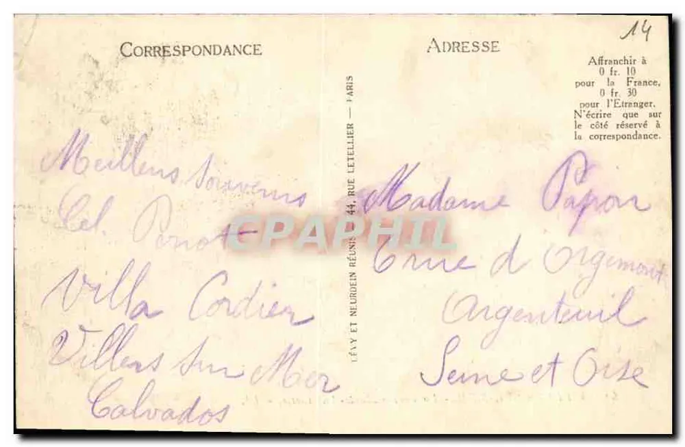 Villers-sur-Mer - Ferme Marie-Antoinette - LL - Rückseite