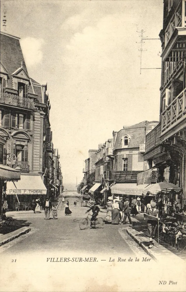Villers-sur-Mer — Die Straße zum Meer — Paris F. Thomine, n°21 - Vorderseite