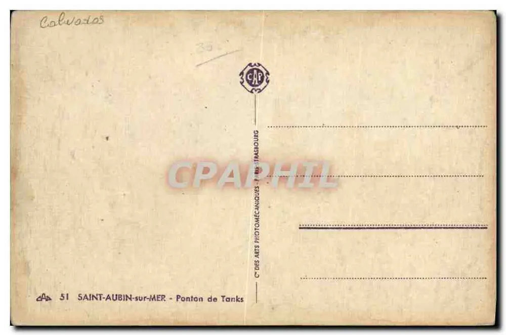 Tankponton — Saint-Aubin-sur-Mer — Verlag CAP - Rückseite