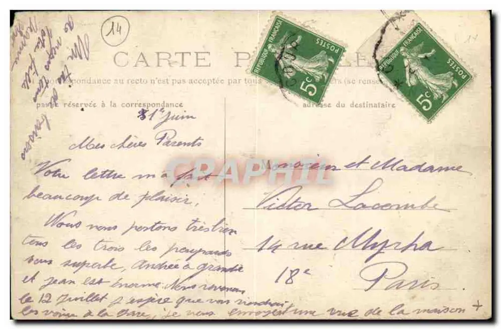 SAINT-AUBIN-SUR-MER — Digue und Villas de Rive-Plage — A. Delaunay, Verlag n°50 - Rückseite