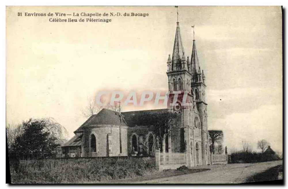 Arredores de Vire — A Capela de N.-D. do Bocage — Editor H. Ermice - Frente