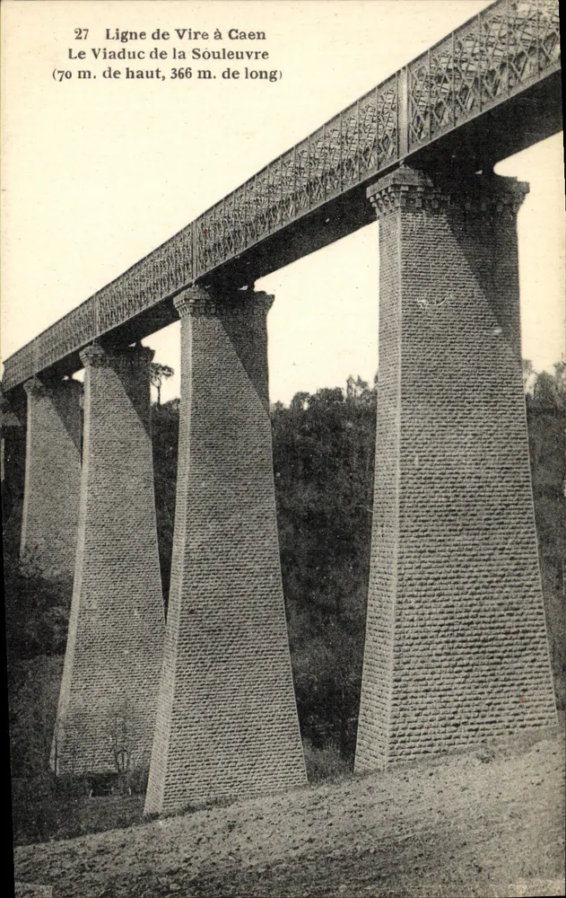 Viaduc de la Souleuvre — Linie von Vire nach Caen — Editions H. Ermice - Vire - Vorderseite