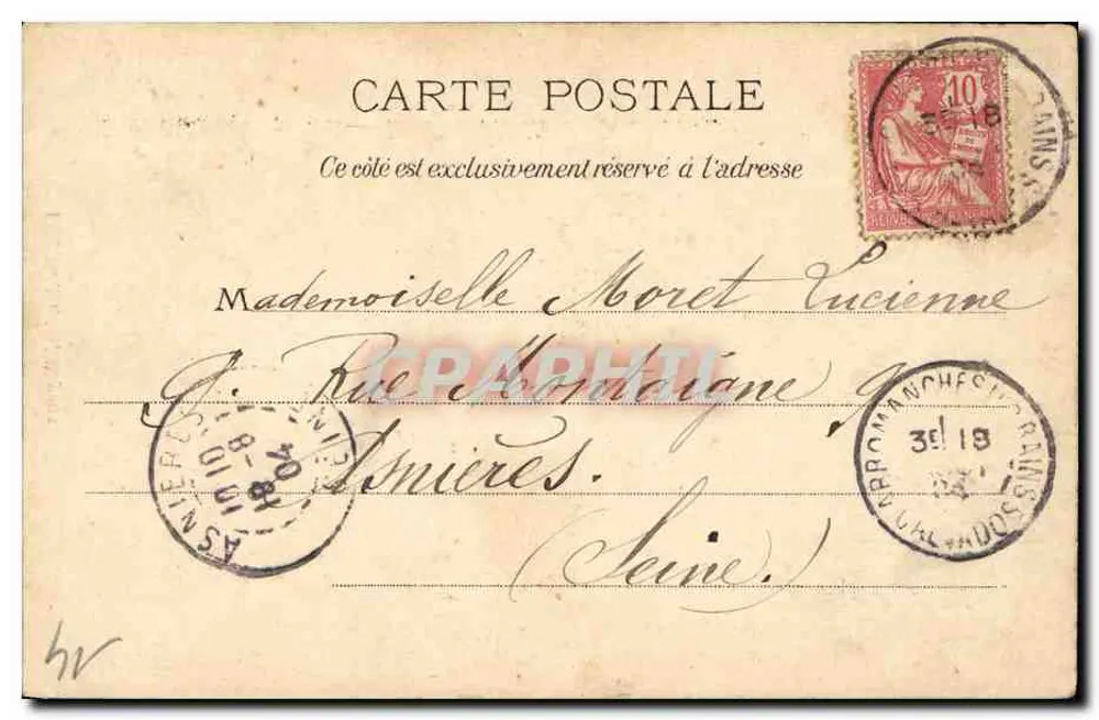 Die Dame von Fontenailles — Arromanches — Lib. d'Arromanches - Rückseite