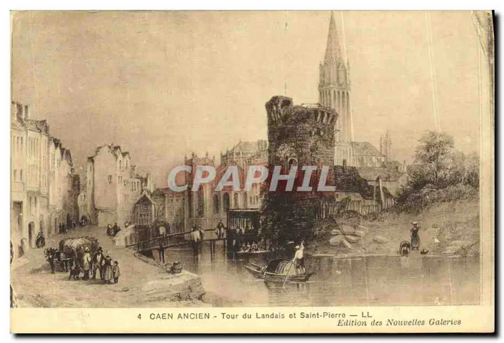 Alt Caen — Turm von Landais und Saint-Pierre — Edition der Nouvelles Galeries - Vorderseite
