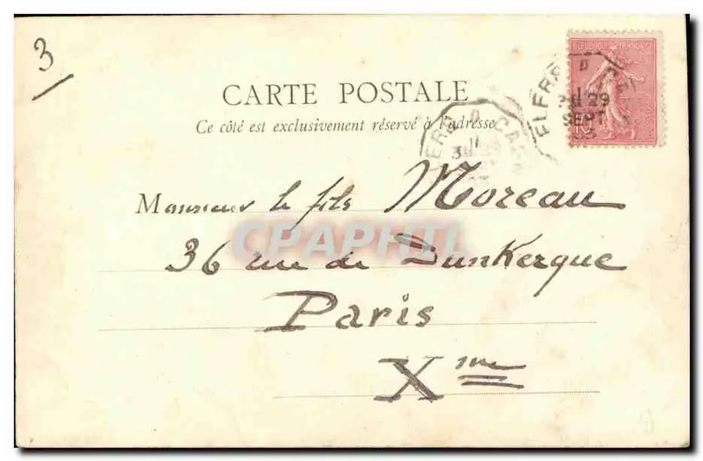 Caen — Ehemaliges Hotel de la Monndie — B. F., Paris - Rückseite