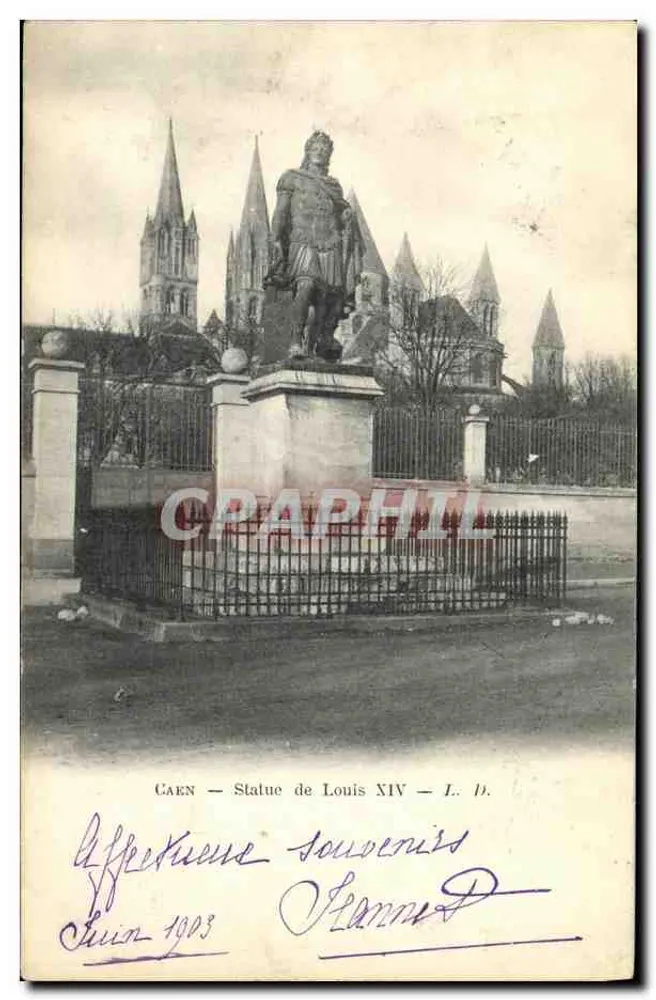 Caen — Estátua de Luís XIV — L. D. - Frente