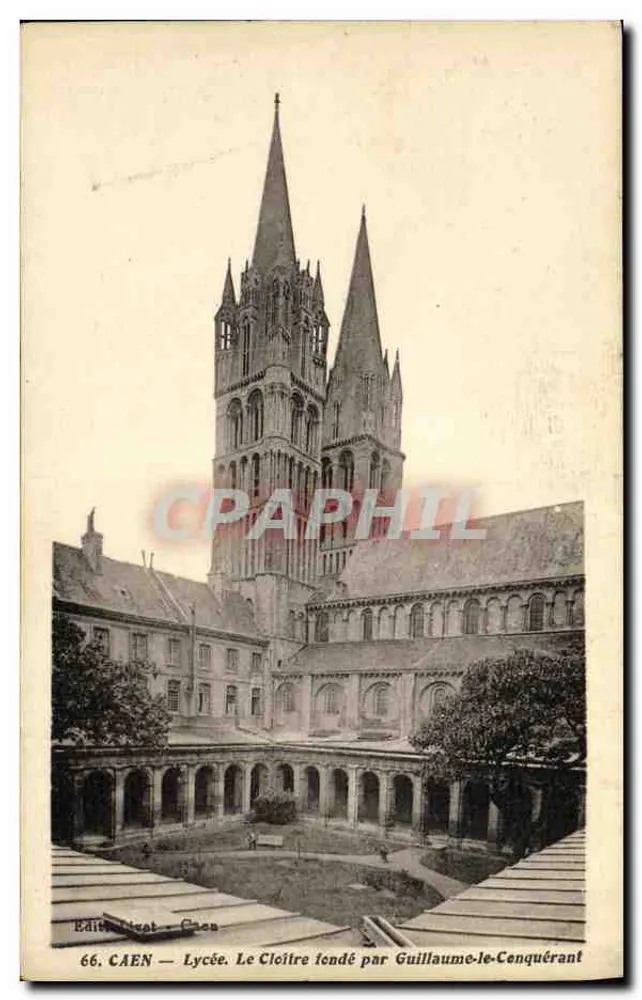 CAEN — Lycée. O Cloître fundado por Guillaume-le-Conquérant — Editor Privat — n°66 - Frente