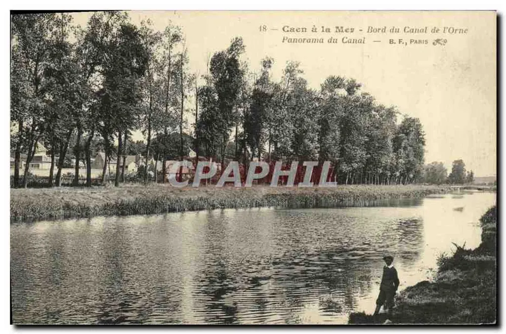 Caen à la Mé - Panorama des Kanals - Ufer des Kanals der Orne — B.F., PARIS - Vorderseite