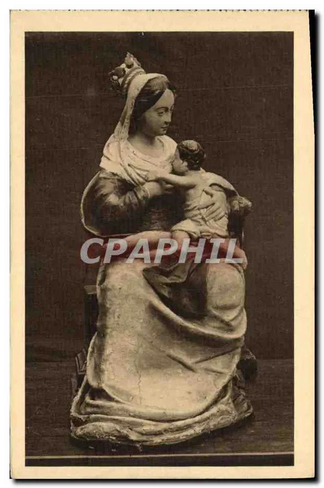Notre-Dame-de-Charité de Caen — Alte Statue der Muttergottes — unbekannter Verleger, Nr. 10 - Vorderseite
