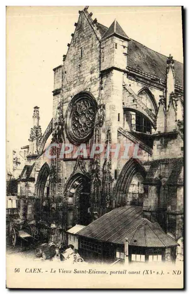 CAEN - Der Alte Saint-Etienne, Westportal (15. Jahrhundert) - ND - Vorderseite