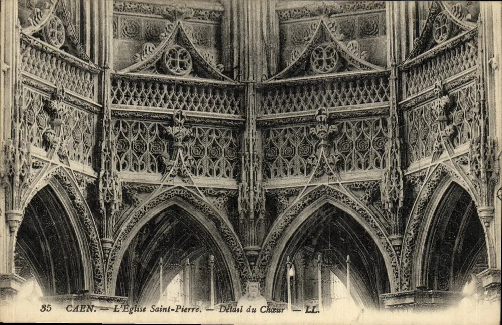 Caen — Kirche Saint-Pierre — Detail des Chors — LL. — Nr. 35 - Vorderseite