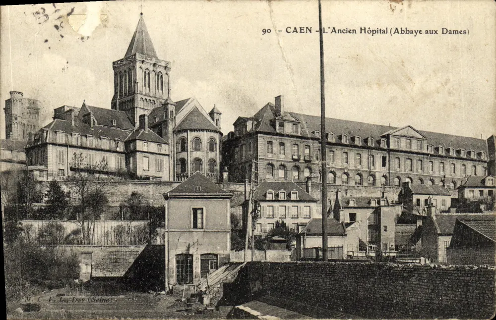 Caen — Das alte Krankenhaus (Abbaye aux Dames) — Verlag C.F. L'Assy (Seine), Nr. 90 - Vorderseite
