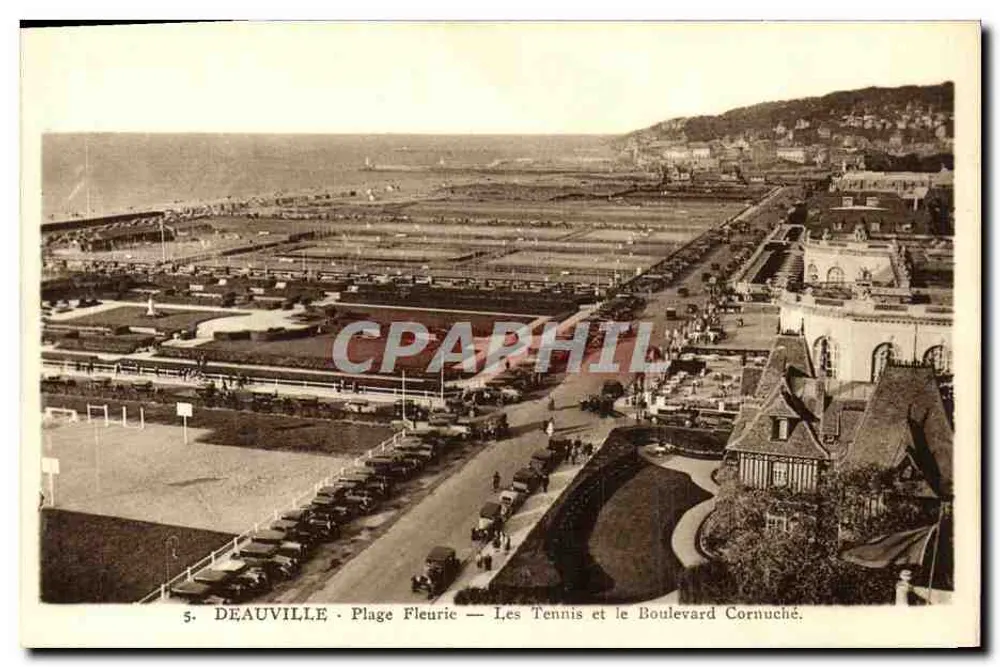 Deauville - Blütenstrand — Tennisplätze und Boulevard Cornuché — Royal Photo Deauville - Vorderseite