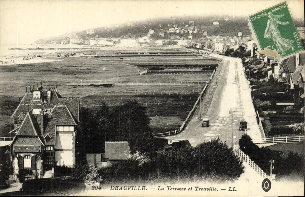Deauville — Die Terrasse und Trouville — LL. — n° 204 - Vorderseite