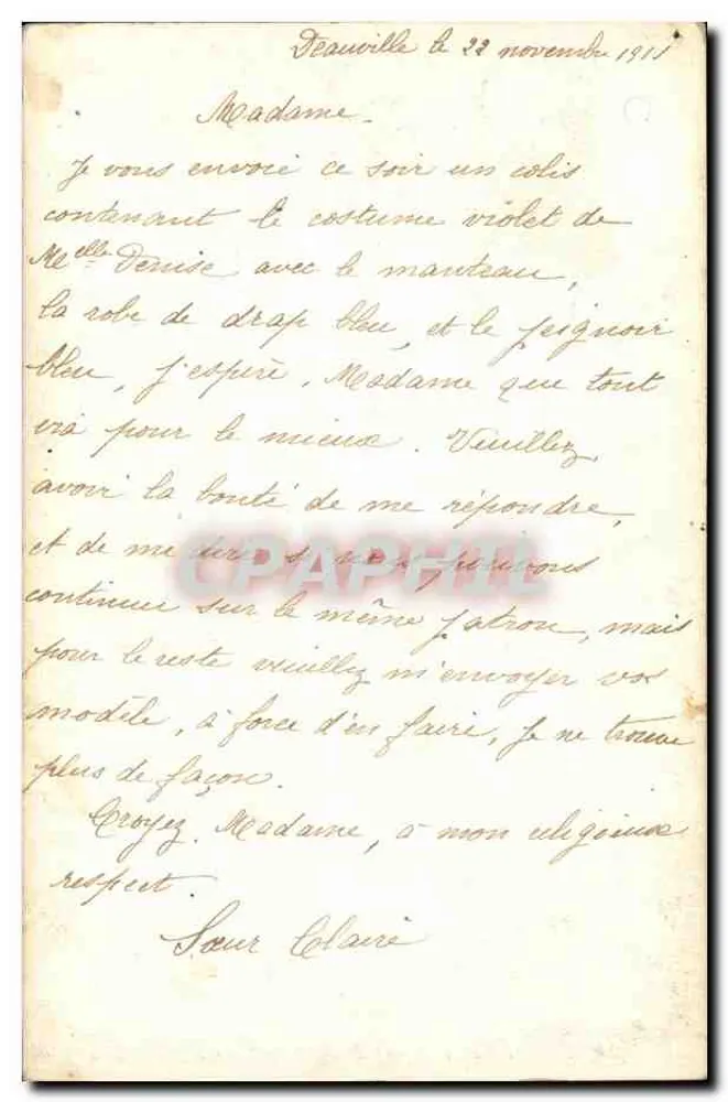 « A Louisiana » — Deauville (Calvados) — editor desconhecido - Verso