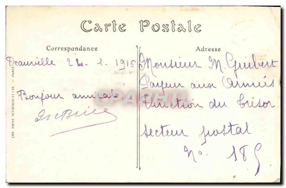 Deauville-Strand — Das Royal-Hotel — ND. Foto. - Rückseite