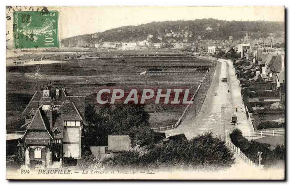 Deauville — Die Terrasse und die Überquerung — Verlag Lévy Fils & Cie, Nr. 204 - Vorderseite
