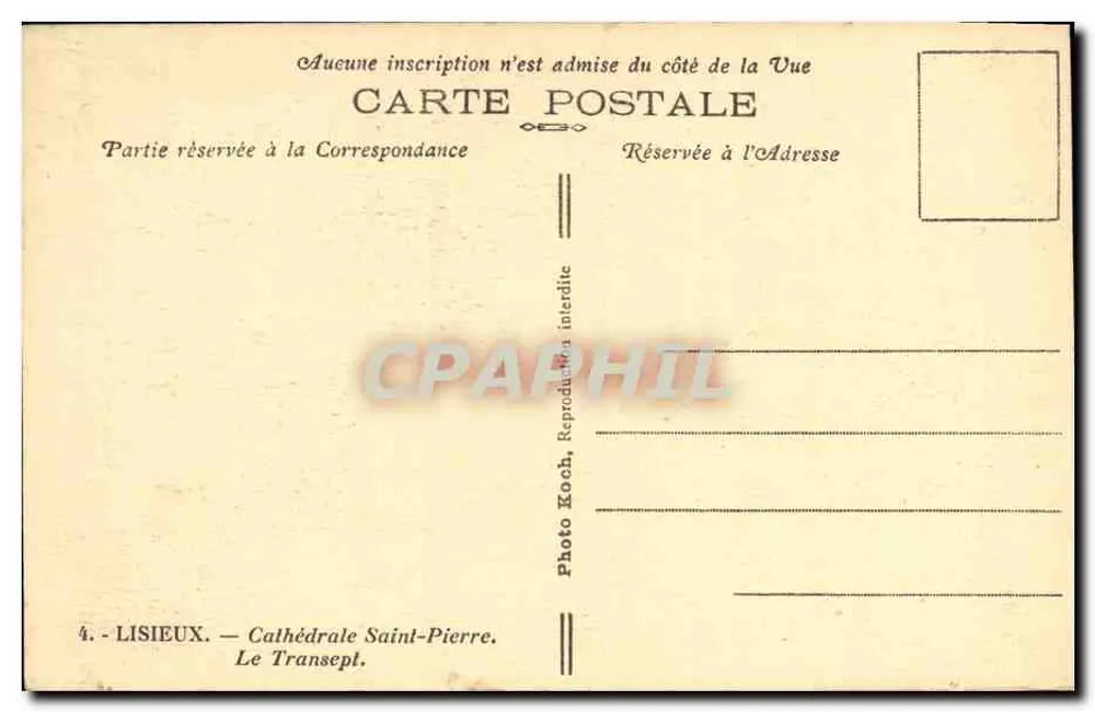 Lisieux — Catedral São Pedro. O Transepto — Foto Koch - Verso