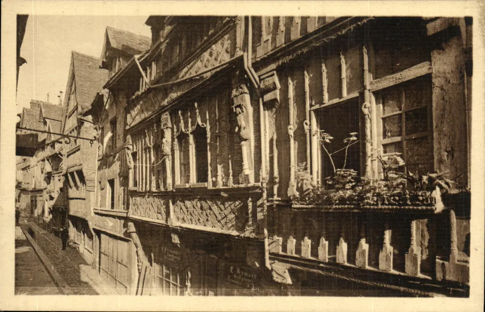 Lisieux — Rue aux Fèvres — Alte Herrenhäuser, 16. Jahrhundert — Foto Koch - Vorderseite