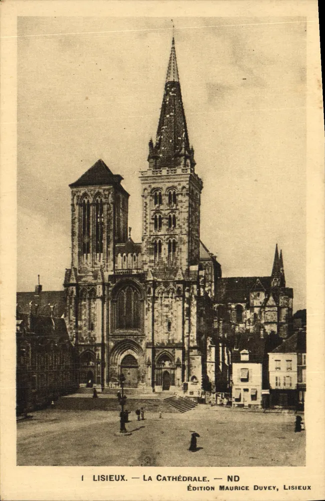Lisieux — A Catedral — Edição Maurice Duvey, Lisieux - Frente