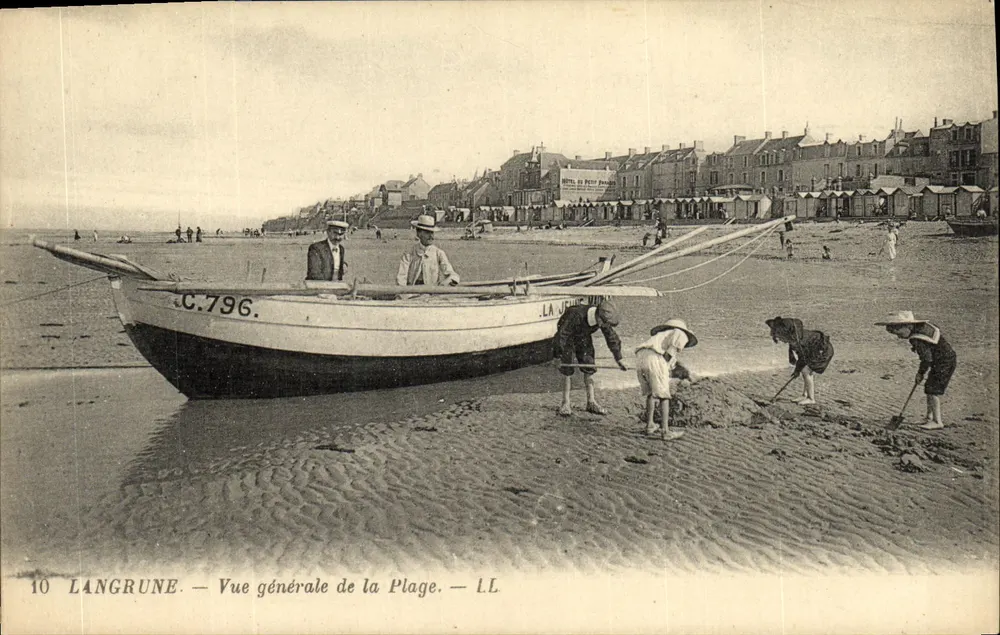 Langrune — Vista geral da Praia — LL - Frente