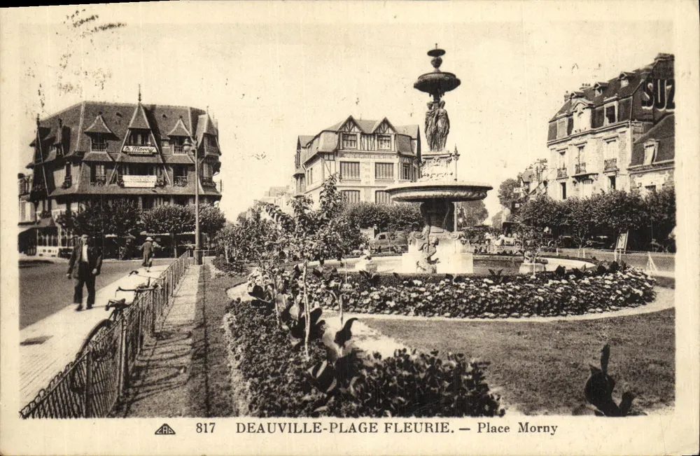 Deauville-Plage-Fleurie — Place Morny — Antike Ansichtskarte 817 - Vorderseite