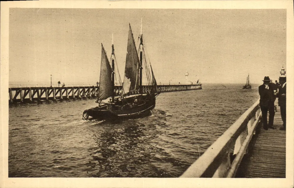 Deauville — Die Mole, der Kanal — Cartes & La Chérogne, Deauville - Vorderseite