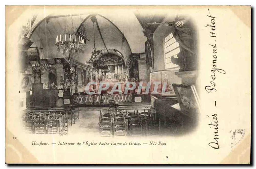Honfleur — Innenansicht der Kirche Notre-Dame de Grâce — ND Phot - Vorderseite