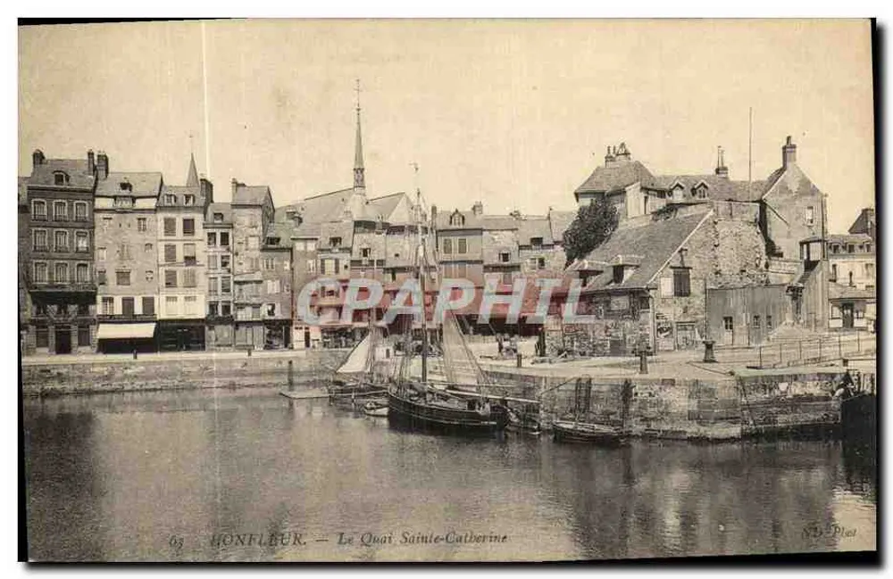 Honfleur — O Cais de Santa Catarina — N.D. Plat - Frente