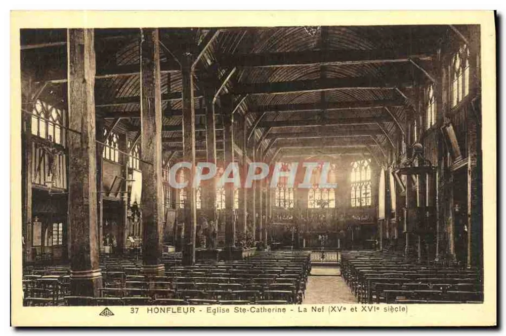 Honfleur - Igreja de Santa Catarina - A Nave (séculos XV e XVI) - Frente
